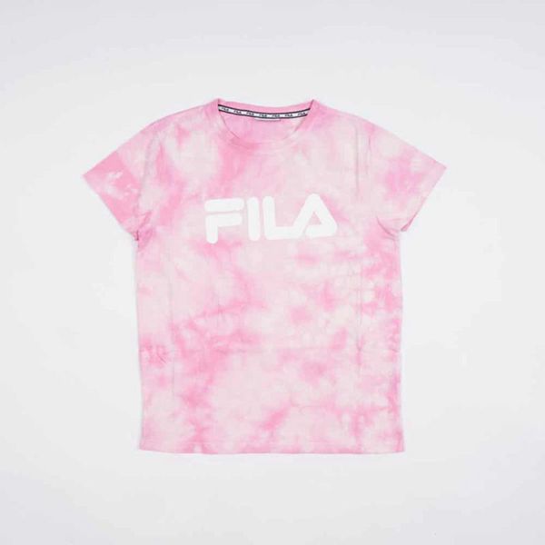 Fila Mono Deckle Tie Dye Boy's T-Shirts - Pink,NZ 583-65082